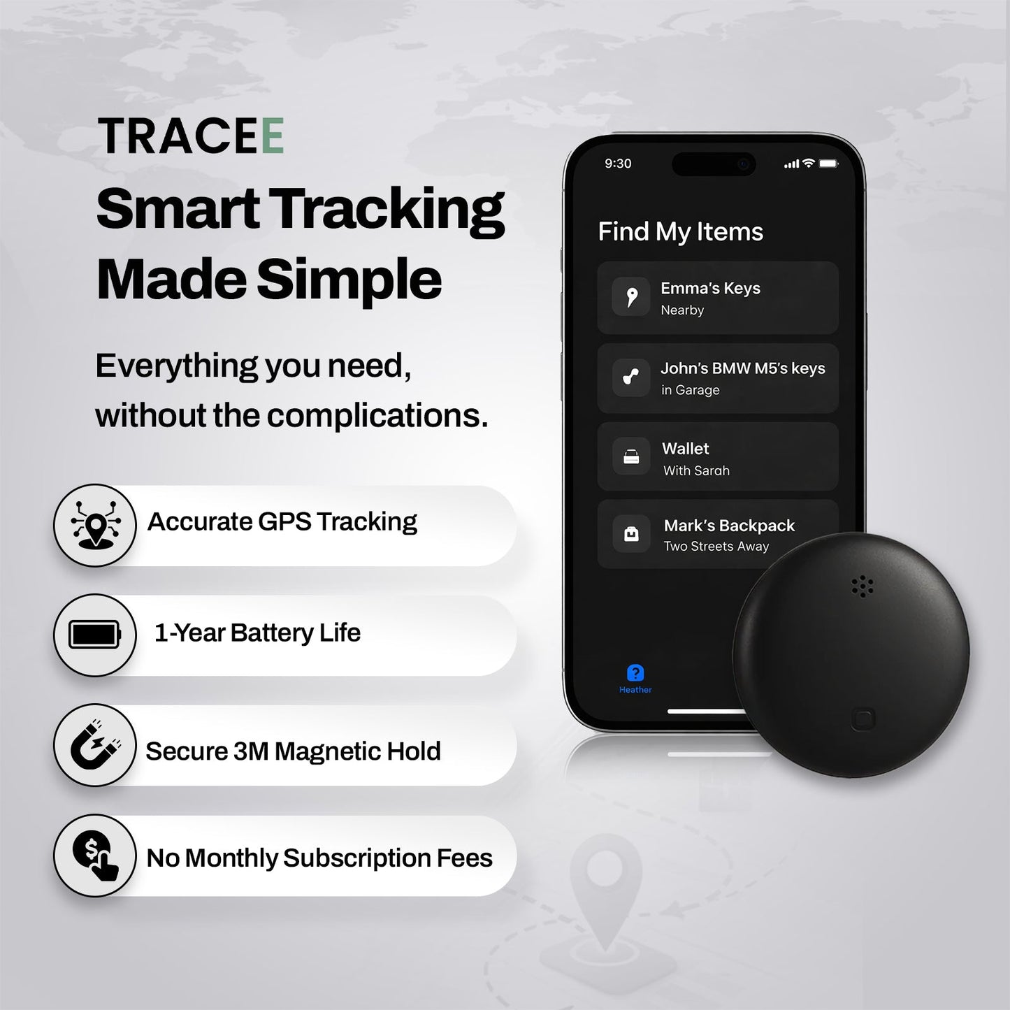 Tracee™ 2.0 GPS Tracker + Premium Magnetic Case